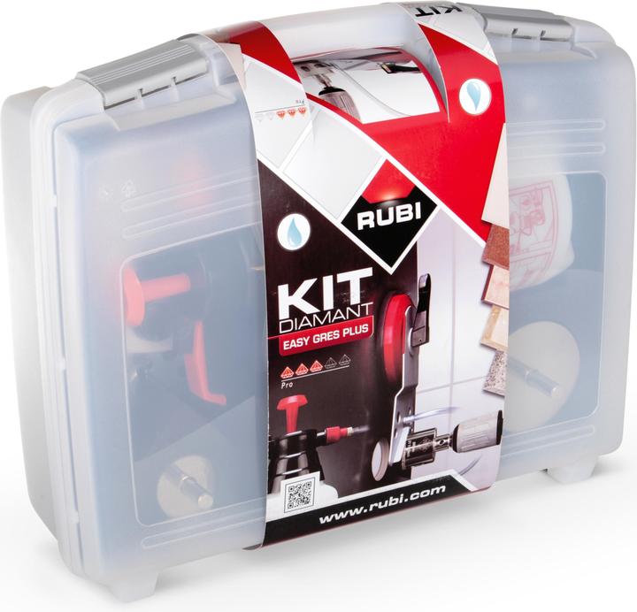 Immagine prodotto Rubi KIT DI FORATURA AD UMIDO SARA 20 28 35 43 50 65 75 + GUIDA MULTIDRILL + IDRAULICA (20 mm)