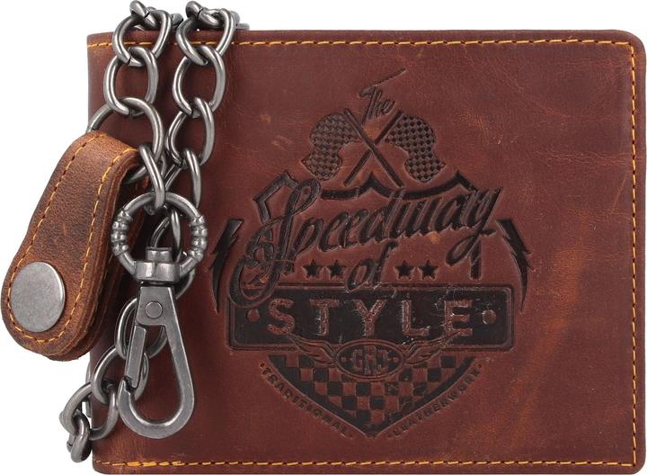 Actual product image Greenburry Racing Collection Daytona wallet RFID leather 12 cm