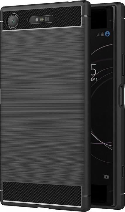 Produktbild Screenguard Sony Xperia XZ1 Hülle Carbon Brushed Soft TPU (Sony Xperia XZ1)
