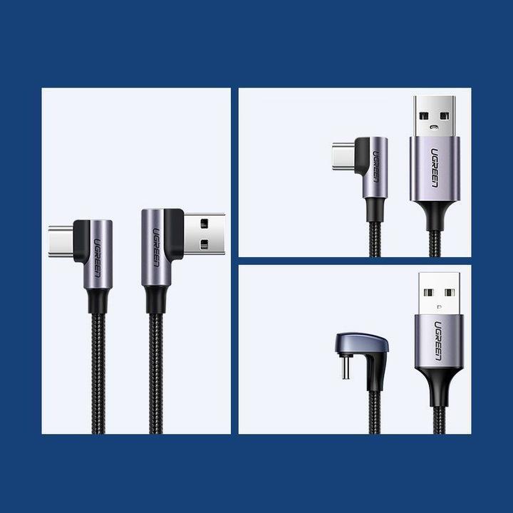 Actual product image Ugreen Right Angle USB C Quick Charging Cable (0.50 m, USB 2.0)