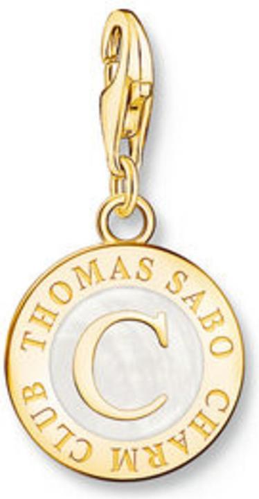 Produktbild Thomas Sabo Member Charm weisser Charmista Coin vergoldet (Emaille, 925er Silber)