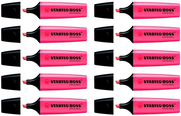 Produktbild STABILO Leuchtmarker rot, 10er Karton (Rot, 5 mm, 10 x)