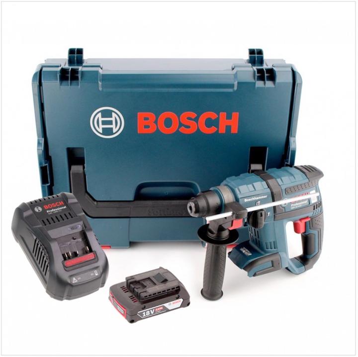 Produktbild Bosch Professional Bosch GBH 18 V-EC Akku Bohrhammer 18V 1,7J SDS-Plus in L-Boxx + 1x 2,0Ah Akku + Ladegerät (Akkubetrieb)