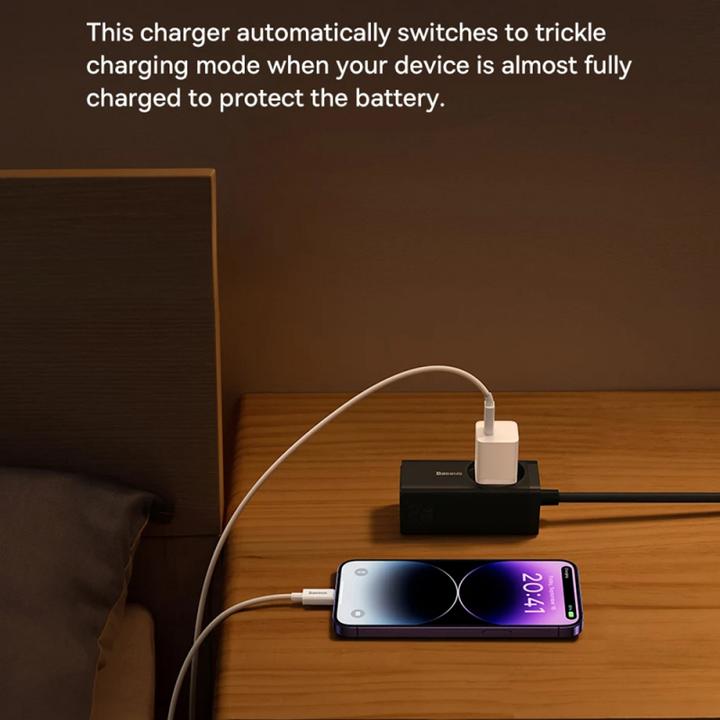 Actual product image Baseus Mini wall charger GaN5 30W (purple) (30 W)