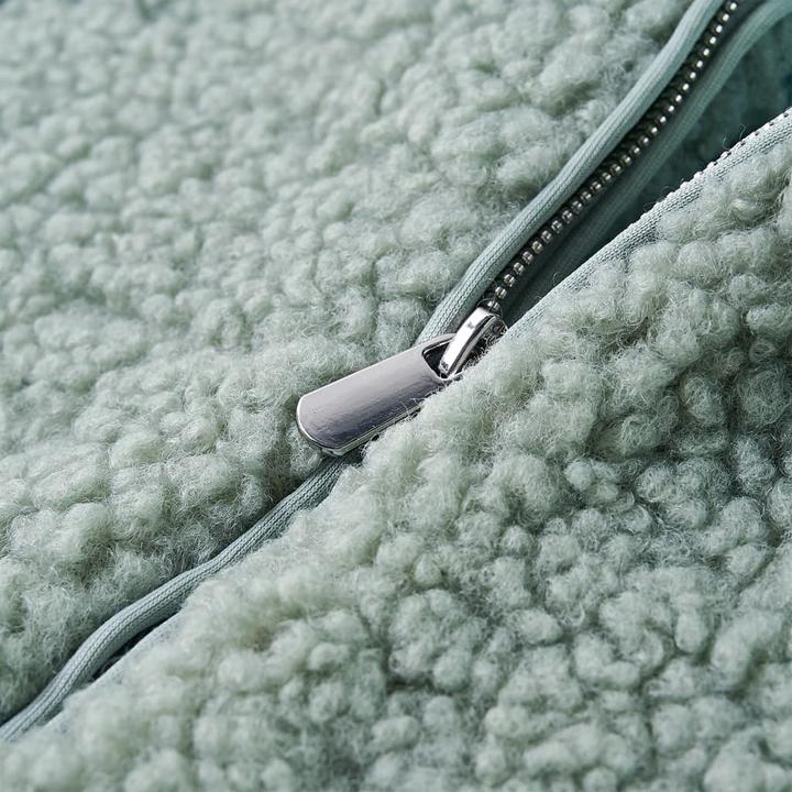 Actual product image VidaXL Children's hooded jacket teddy faux fur mint green (128)