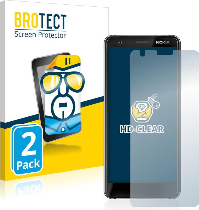 Productafbeelding BROTECT Schermbeschermer Clear (2 Stuk, Nokia 3.1)