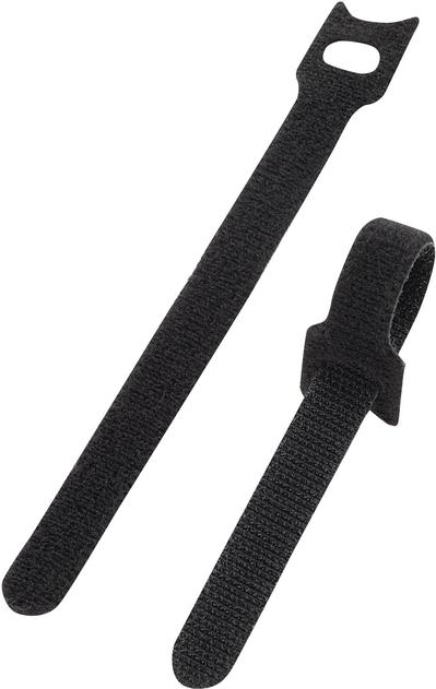 Produktbild Basetech Klettkabelbinder zum Bündeln Haft- und Flauschteil (L x B) 150 mm x 13 mm Schwarz STD-150 1 (Klettkabelbinder, 150 mm, 10 Stk.)