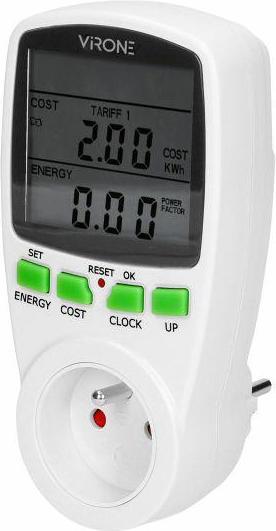 Produktbild Orno Doppeltarif-Wattmeter, Energierechner mit LCD-Display, 2 separate Tarife, interner Akku