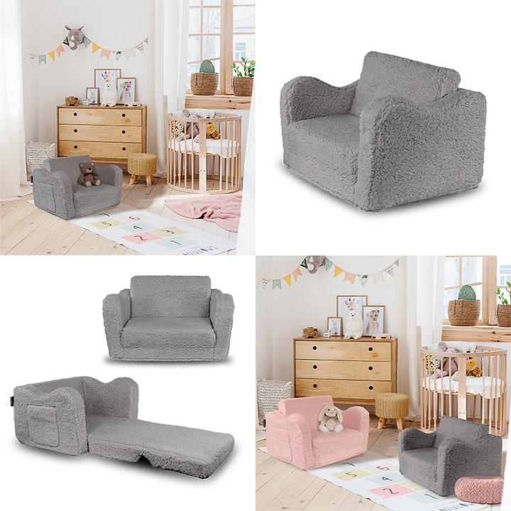 Produktbild Vicco Kindersessel Conni, Grau, 60 x 43 cm ausklappbar (Kindersessel)
