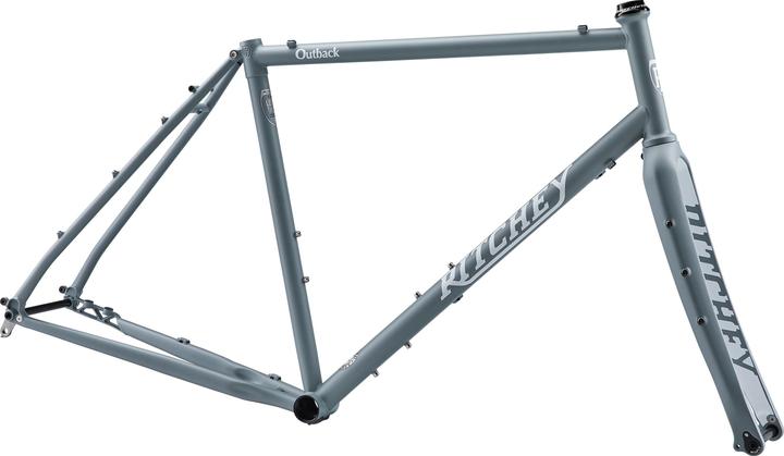 Ritchey Kit cadre Outback V3 Disc Gravel, 650B/700C, Di2, L, gris granit/blanc neige
