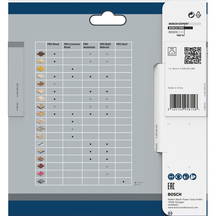 Immagine prodotto Bosch Professional Zubehör Lama per sega circolare a batteria PRO Wood, 136 x 1,5 x 20 mm