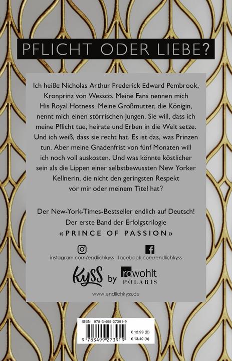 Immagine prodotto Prince of Passion  Nicholas (Tedesco, Emma Chase, Sabine Längsfeld, 2019)