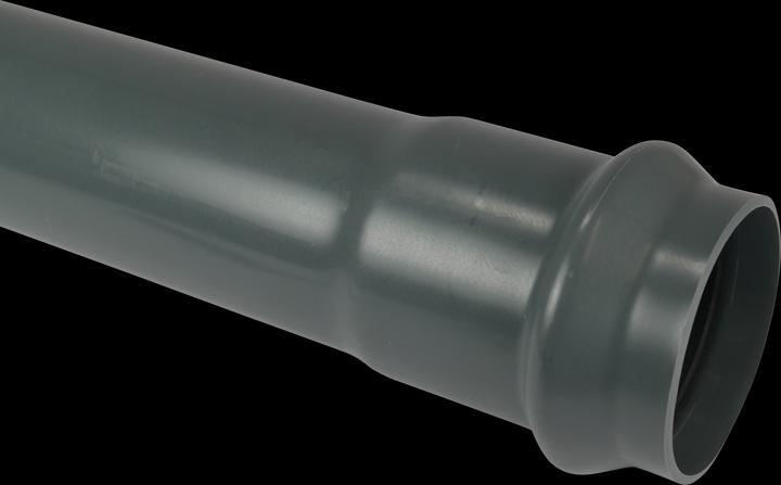 Actual product image Bevo Druckrohr PVC-U 90 mm x 3,5 mm Steckmuffe x Glatt 16bar ISO-PN8 Grau 5m
