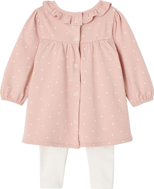 Image du produit Vertbaudet Bio-Kollektion: Baby-Set aus Kleid, Leggings & Haarband, Herzen (56)