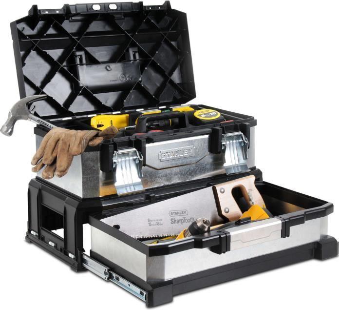 Actual product image Stanley Tool box metal-plastic with integrated drawer (galvanized) (1 pieces)