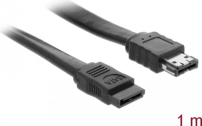 Produktbild Delock Kabel eSATA 3 Gb/s Buchse > eSATA Buchse 1 m schwarz