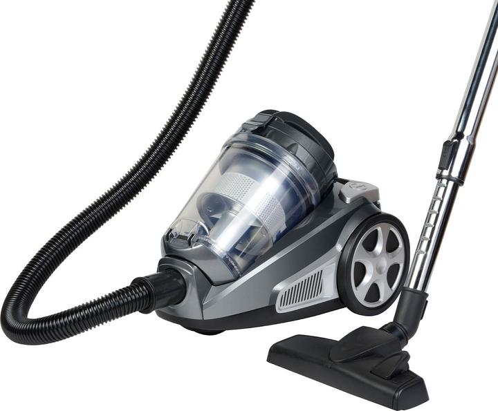 Actual product image Homeline Zyklon-Bodenstaubsauger: 850W, beutellos, anthrazit-silber