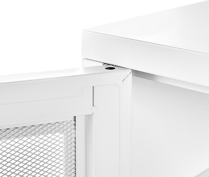 Actual product image Beliani Sideboard metal white 2 doors MORLEY (118 x 60 x 40 cm)