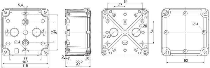Immagine prodotto Schneider Electric Scatola industriale 105x105x55 ABS (Case)
