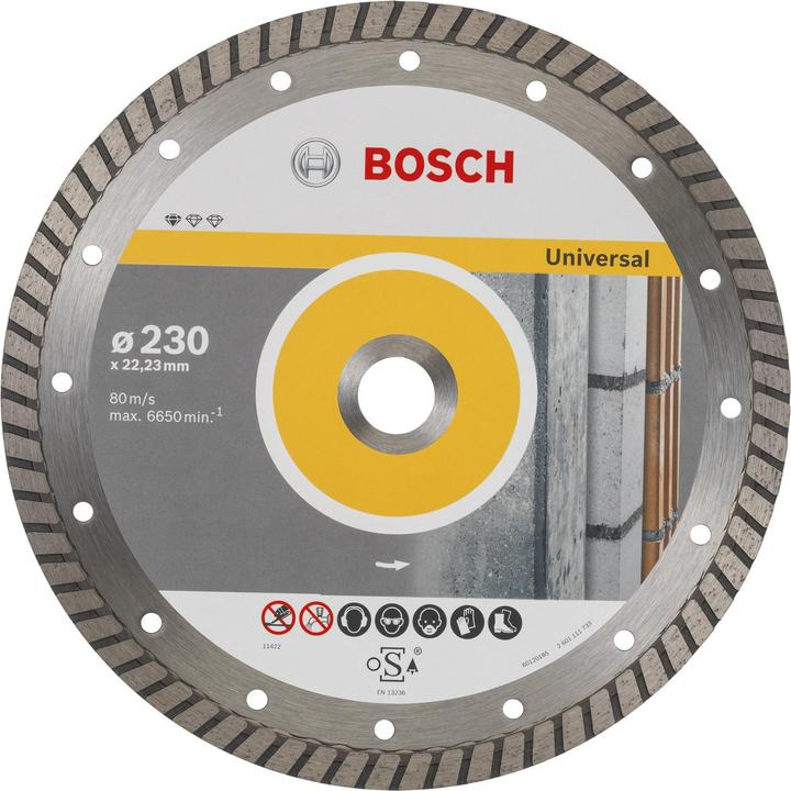 Produktbild Bosch Professional Zubehör Diamanttrennscheibe Standard for Universal Turbo, 230x22,23x2,5x10 mm, 1er-Pack