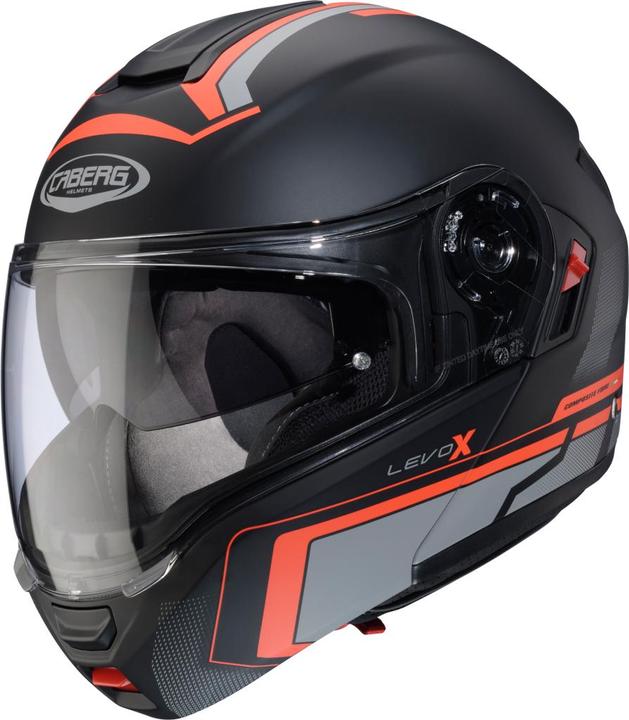 Immagine prodotto Caberg LEVO X ELITE Klapphelm matt schwarz-grau-rot XXL (XXL)