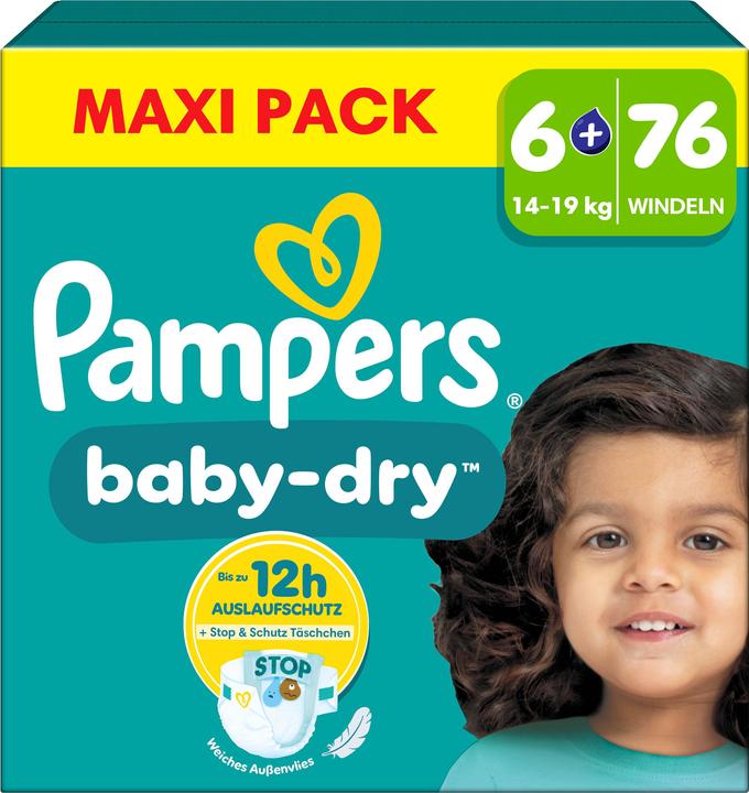 Pampers Baby-Dry (Dimensione 6, Box mezzo mese, 76 Pezzo/i)