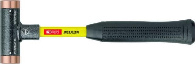 Actual product image PB Swiss Tools Non-rebound hammer, with copper inserts, super glass handle, 32 mm (850 g)