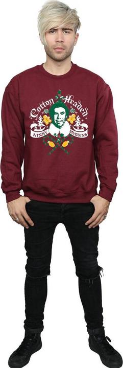 Actual product image Elf Mens Headed Ninny Muggins Sweatshirt (XXL)