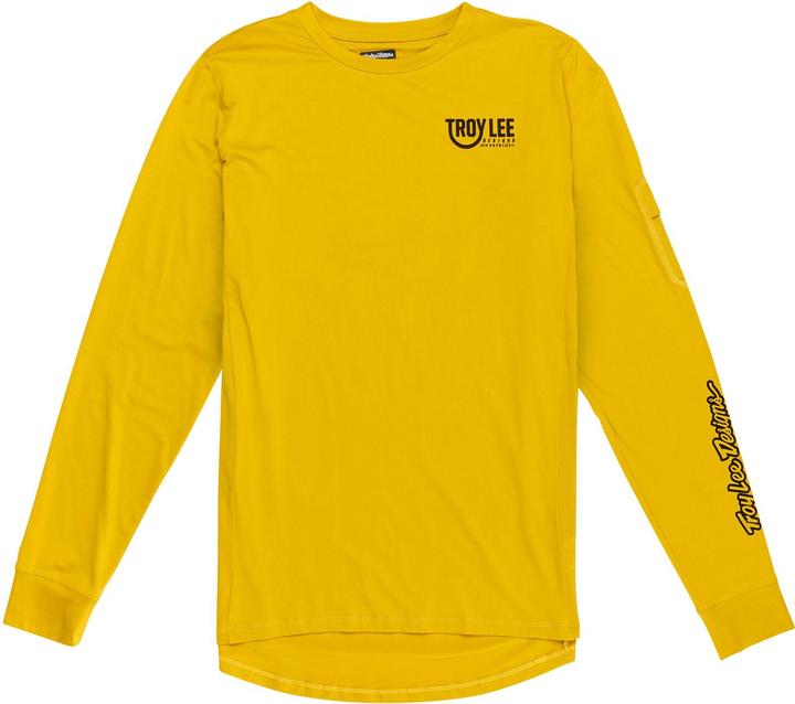 Troy Lee Designs Ruckus Long Sleeve Ride Tee, Eyez, safron, L (L)