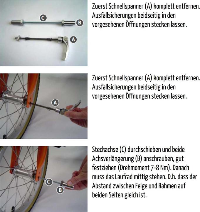 Actual product image FollowMe Axle extension