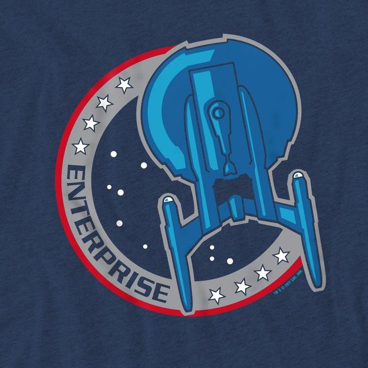 Actual product image Unisex Adult Enterprise Patch T-Shirt (3XL)