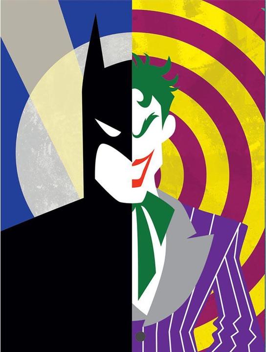 Actual product image Batman Half Half The Joker Canvas Print (80 x 60 cm)