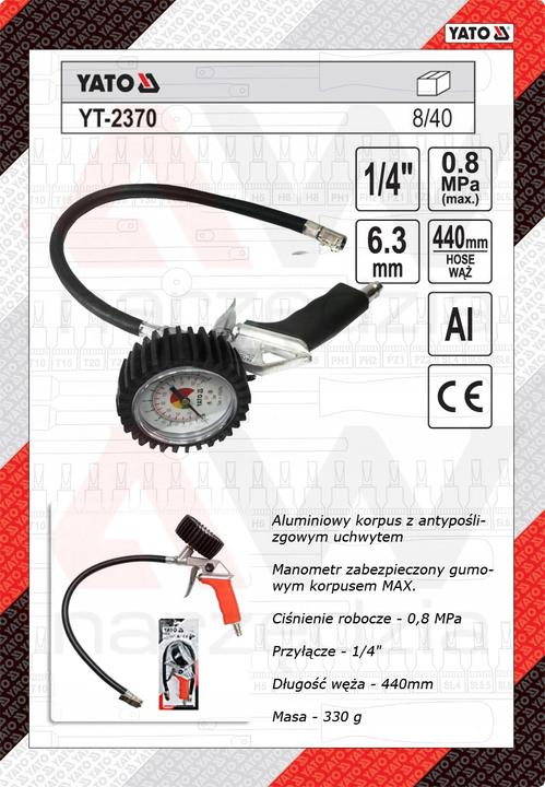 Actual product image Yato Tire Inflating Gun