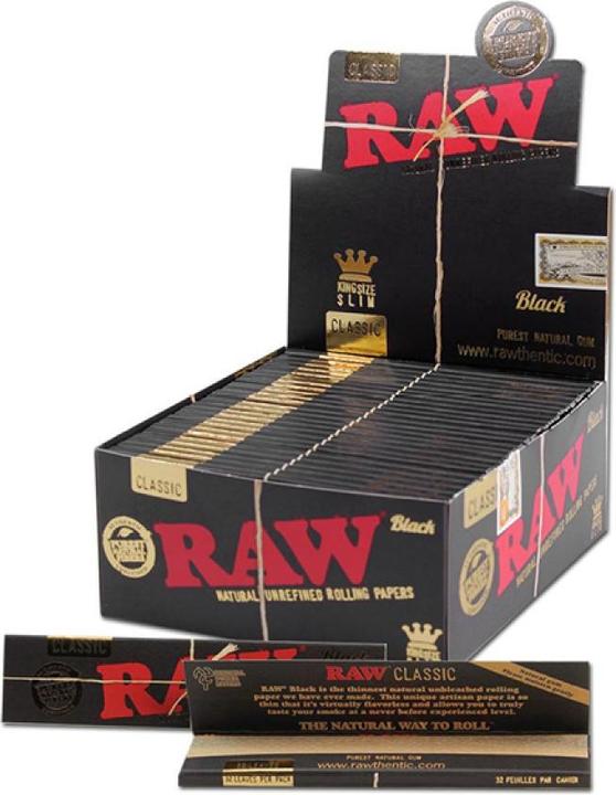 Produktbild RAW Black Papers King Size Slim Extra Fine Box
