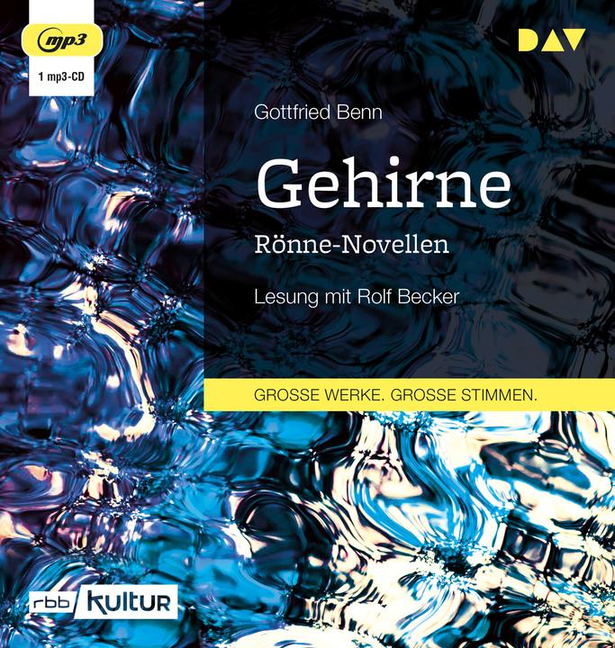 Produktbild Gehirne. Rönne-Novellen (Gottfried Benn, Rolf Becker, Deutsch)