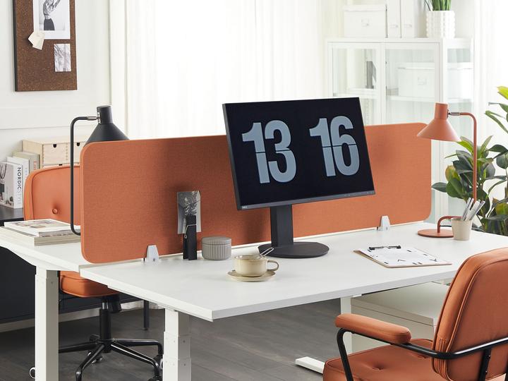 Image du produit Beliani Cloison de bureau rouge clair 160 x 40 cm WALLY