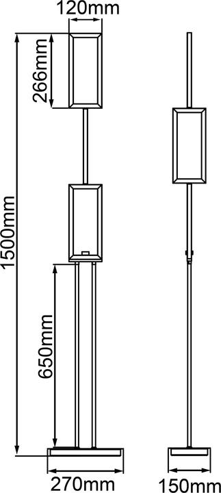 Produktbild Brilliant Ranut LED 24W / STA3 / 3200lm / 3000K / DIM Standleuchte, 3-flammig (3200 lm)