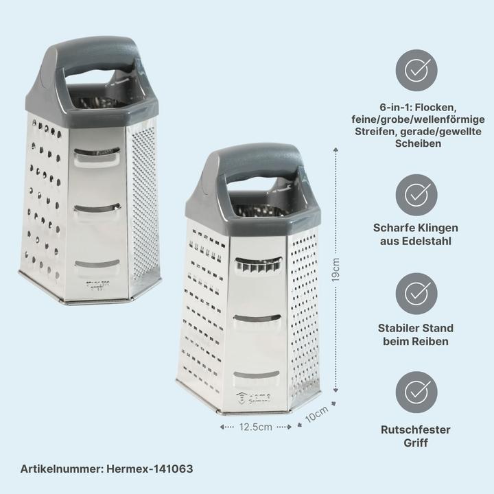 Image du produit B-Home 2er-Set Edelstahl-Küchenreiben XL Gemüsereiben Handreiben