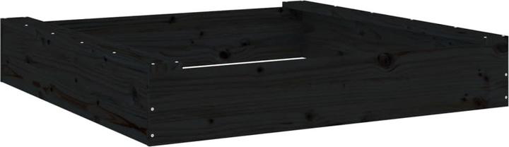 Image du produit VidaXL Sandkasten mit Sitzen Schwarz Quadratisch Massivholz