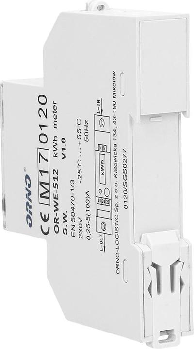 Image du produit MGA Orno LCD digital AC meter, affichage monophasé de la consommation électrique avec certificat MID