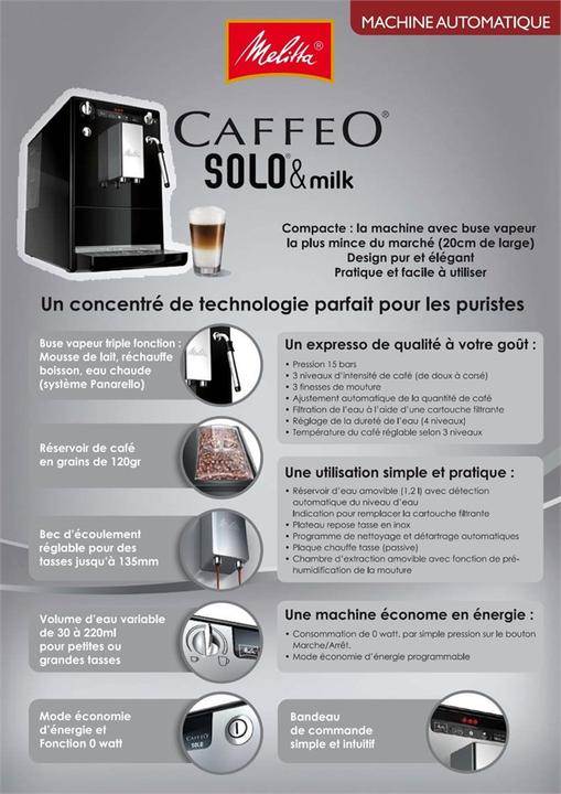 Immagine prodotto Melitta Caffeo Solo Latte (Spina CH)
