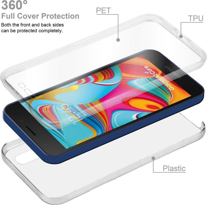 Productafbeelding Cadorabo TPU 360 graden hoesje (Samsung Galaxy A2 Kern)