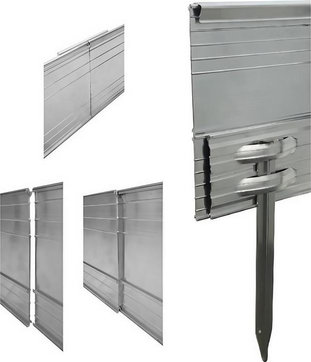 Immagine prodotto Green Split Set di 10 bordure in alluminio ultraresistenti da 24 cm x 1 m (lunghezza 10 m) | bordatura per (1000 cm)