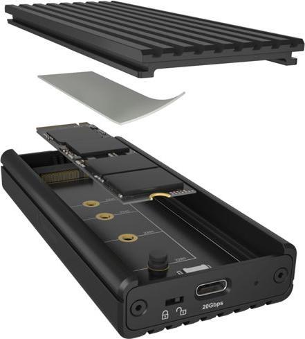 Actual product image Icy Box Externes Gehäuse IB-1917M-C32a M.2 (M.2 2280, M.2 2230, M.2 2260, M.2 2242)