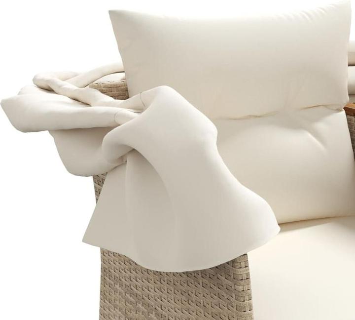 Produktbild VidaXL Gartensofa 2-Sitzer mit Dach und Hockern