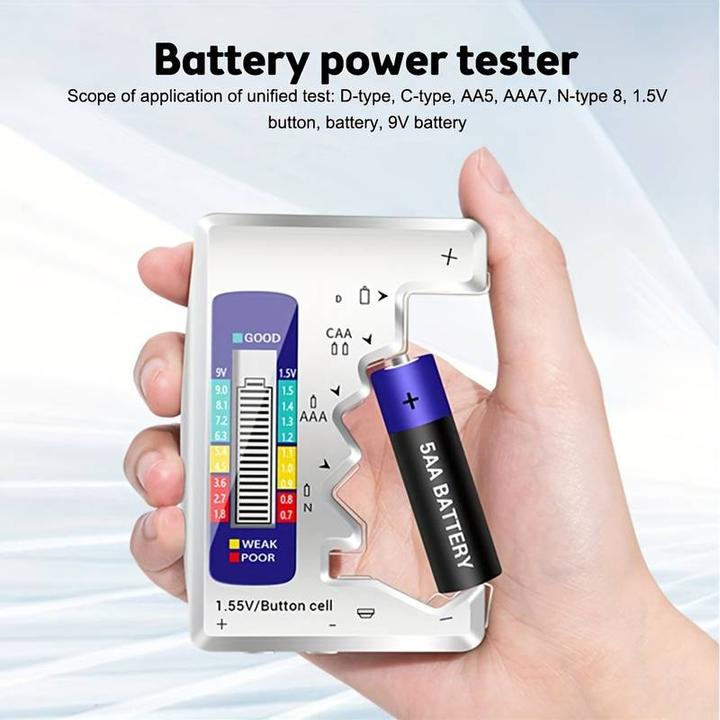 Image du produit PhoneLook Testeur de piles universel intelligent avec affichage LED intégré de la charge des piles