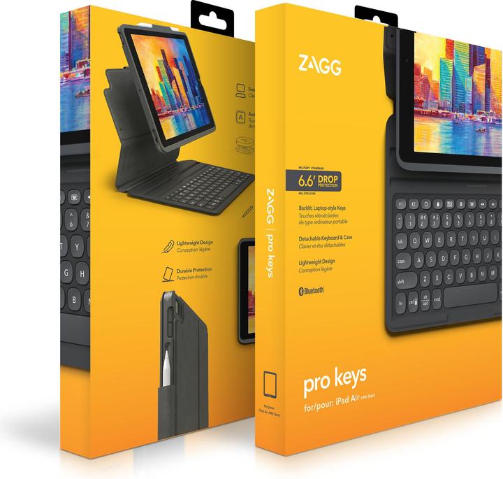 Produktbild Zagg Pro Keys (CH, iPad Pro 11 2018 (1. Gen), iPad Air 2020 (4. Gen), iPad Air 2022 (5. Gen))