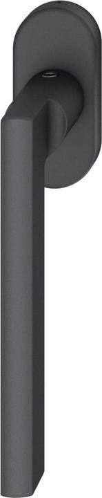 Actual product image FSB Window handle 34 1035 oval rosette Handle universal aluminium black matt (Door handle)