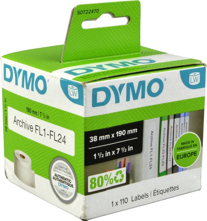 Dymo S0722470 Folder labels narrow