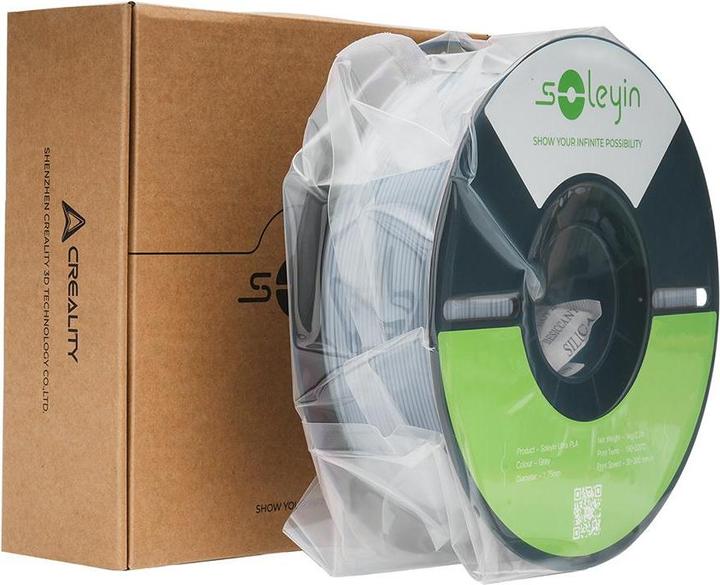 Image du produit Creality Filament Soleyin Ultra-PLA Grau 1.75 mm 1.29 kg (PLA, 1.75 mm, 1290 g, Gris)